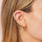 Ottillie Gold Rainbow Raindrop Huggie Earrings