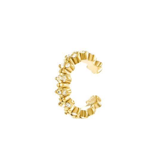 Rebecca Gold Crystal Ear Cuff