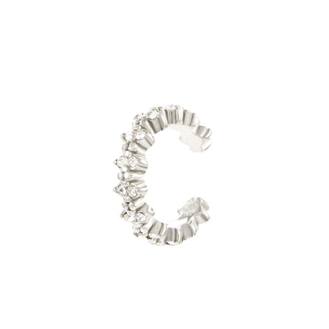Rebecca Silver Crystal Ear Cuff