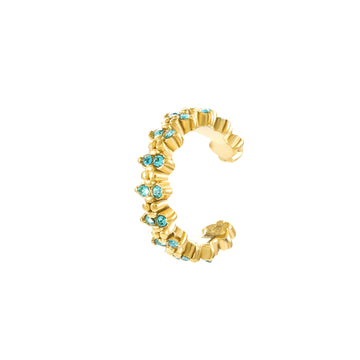 Rebecca Turqouise Gold Ear Cuff
