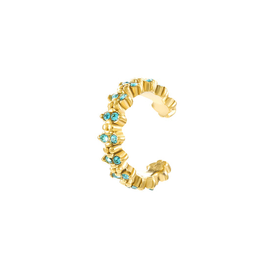 Rebecca Turqouise Gold Ear Cuff