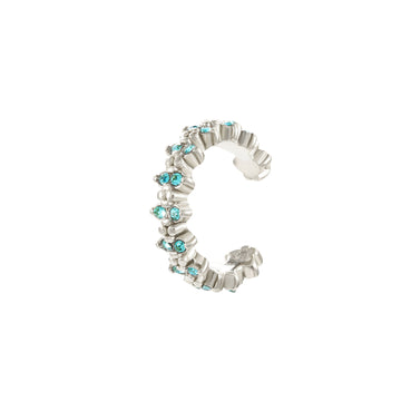Rebecca Turquoise Silver Ear Cuff