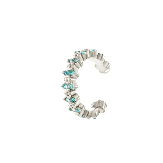 Rebecca Turquoise Silver Ear Cuff