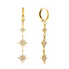 The Romilly, Cosima Huggie & Cosima Stud Set – Gold & Crystal