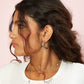 Skye Blue Silver Chunky Moon-shape star Hoop Earrings
