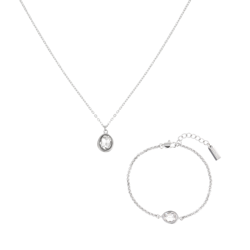 The Maddie & Nancy Silver Crystal Stacking Set