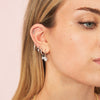 Nadine Crystal Silver Dainty Gem Huggie Earrings