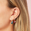 Iris Silver Rainbow Waterfall Huggie Earrings