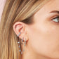 Ottillie Silver Rainbow Raindrop Huggie Earrings