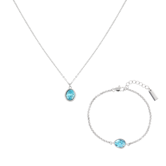 The Maddie & Nancy Silver Turquoise Stacking Set