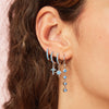 Cosima Silver Turquoise Star Huggie Earrings