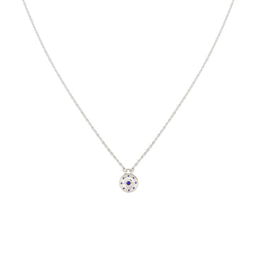 Sasha Blue Silver Compass Necklace