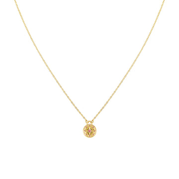 Sasha Pink Gold Compass Necklace
