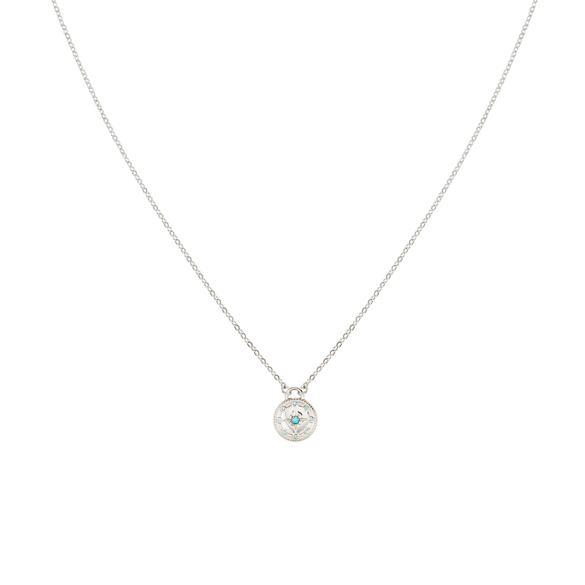 Sasha Silver Turquoise Compass Necklace – Bijoux De Mimi