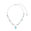 Savannah Silver Blue Droplet Stacking Necklace