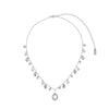 Savannah Silver Crystal Droplet Stacking Necklace