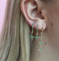 Posie Green Lightning Huggie Hoops