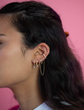 Alexis Crystal Gold Raindrop Huggie Earrings