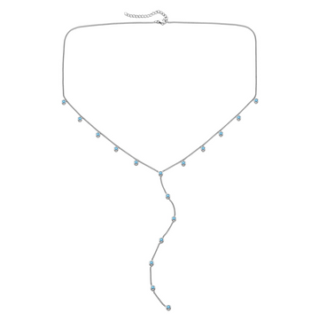 India Droplet Necklace Silver & Turqouise