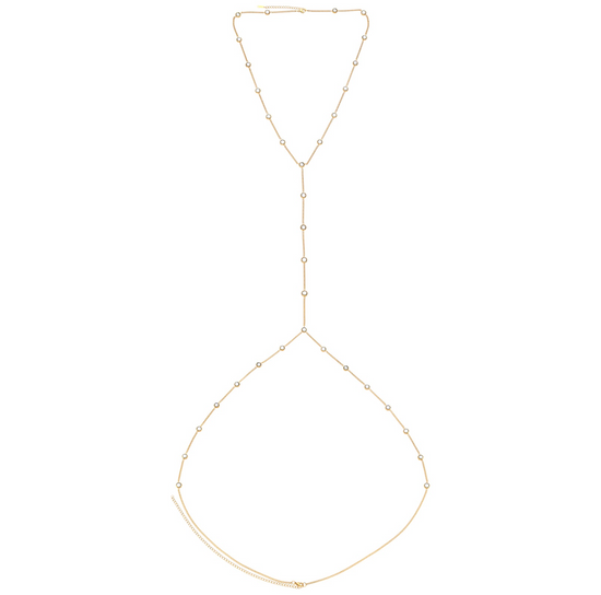 Olivia Body Chain Crystal  & Gold