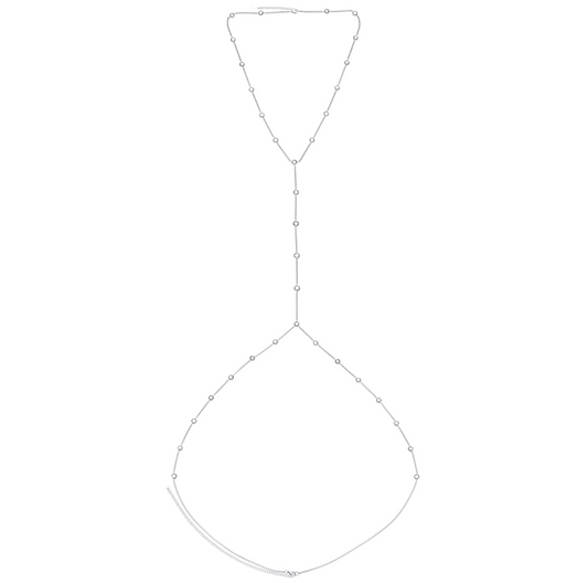 Olivia Body Chain Crystal  & Silver