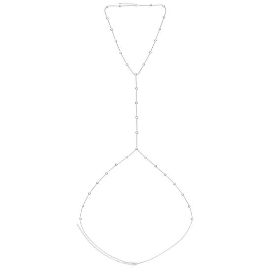 Olivia Body Chain Crystal  & Silver