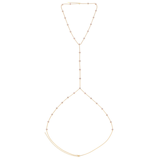 Olivia Body Chain Pink & Gold