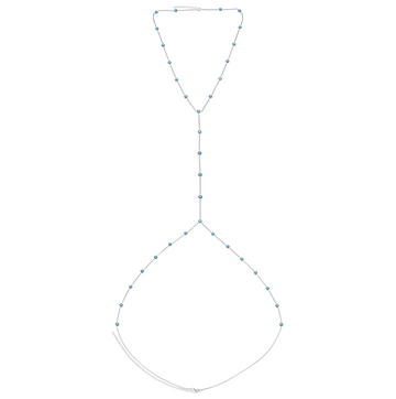 Olivia Body Chain Turquoise & Silver