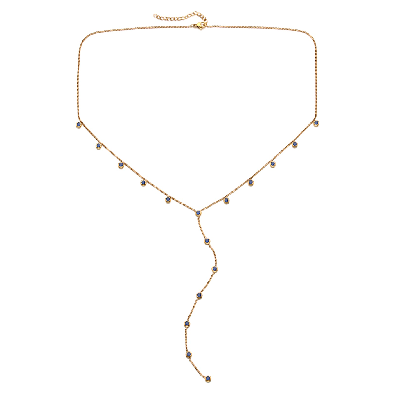 India Gold Droplet Necklace