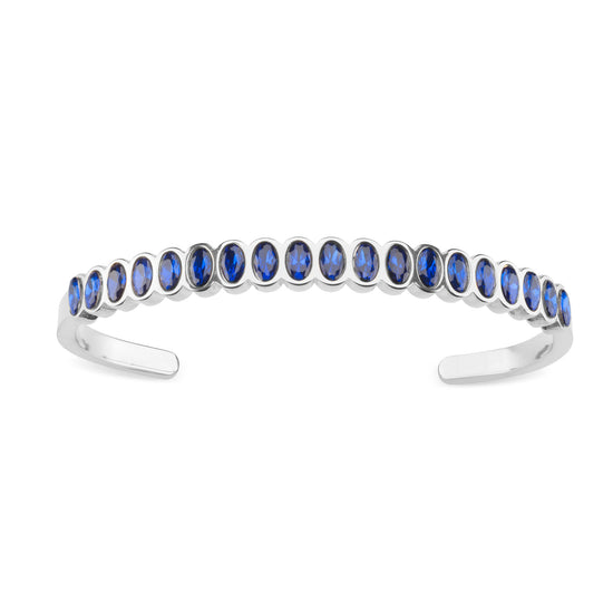 Martha Blue Silver Waterproof Bangle