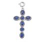 Phoebe Navy Silver Cross Pendant Charm