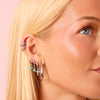 Skye Silver Turquoise Chunky Half-Hoop Earrings
