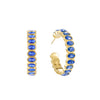 Sophie Blue Gold Chunky Earrings