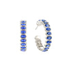 Sophie Blue Silver Chunky Earrings