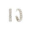 Sophie Crystal Silver Chunky Earrings