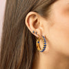 Sophie Blue Gold Chunky Earrings