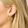 Sophie Crystal Gold Chunky Earrings