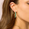 Sophie Turquoise Gold Chunky Earrings