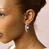 Sophie Crystal Silver Chunky Earrings