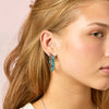 Sophie Turquoise Silver Chunky Earrings