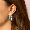 Sophie Turquoise Silver Chunky Earrings