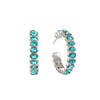Sophie Turquoise Silver Chunky Earrings