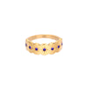 Tallulah Gold Blue Scallop Star Ring SIZE N