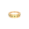 Tallulah Gold Green Scallop Star Ring SIZE N