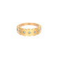 Tallulah Gold Turqouise Scallop Star Ring SIZE L