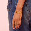Tallulah Gold Red Scallop Star Bangle