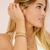 Tallulah Gold Blue Scallop Star Bangle