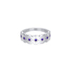 Tallulah Silver Blue Scallop Star Ring SIZE N