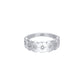 Tallulah Silver Crystal Scallop Star Ring SIZE L