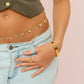 Tallulah Gold Crystal Scallop Star Bangle